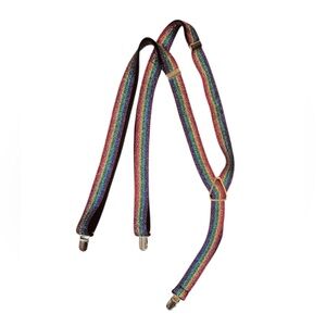 Rainbow Metallic Suspenders adjustable colorful